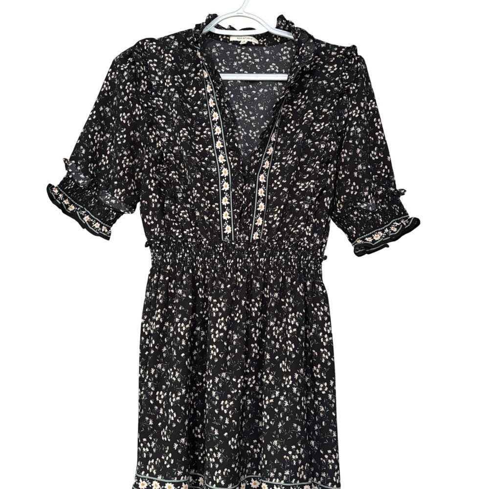 Max Studio Women's Small Maxi Dress Cottage Fairie Peasant Feminine Ren Faire - Picture 3 of 8